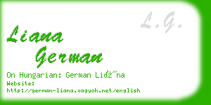 liana german business card